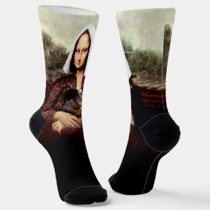 Thanksgiving Mona Lisa Pilgrim with Turkey Socks