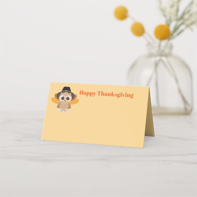 Thanksgiving Name Place Card (Front)