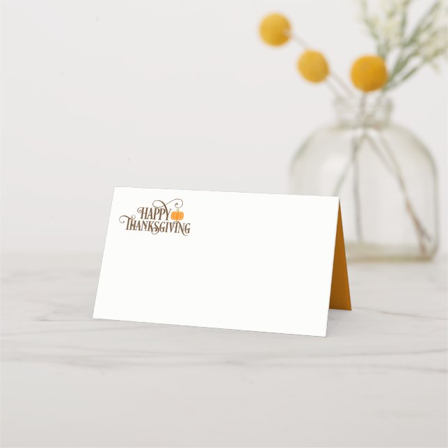 Thanksgiving Name Place Card (Front)