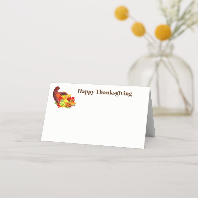 Thanksgiving Name Place Card (Front)