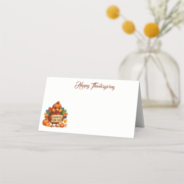 Thanksgiving Name Place Card (Front)