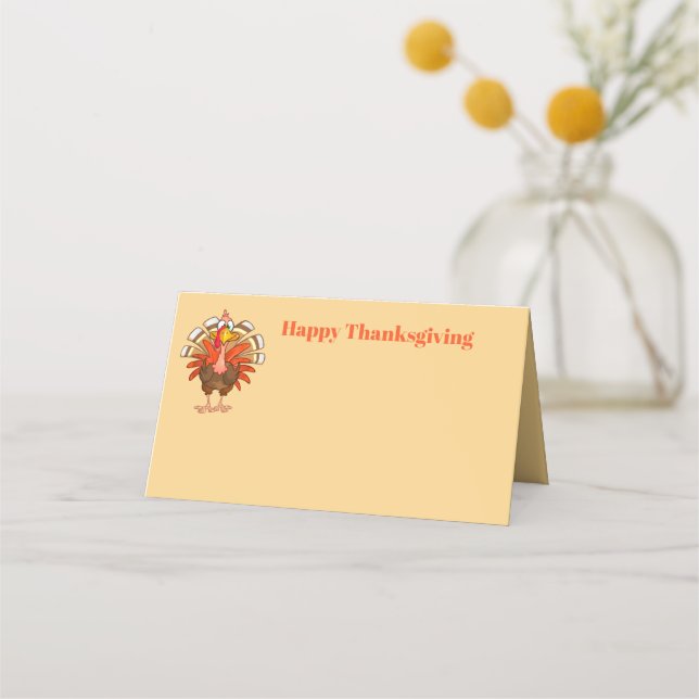 Thanksgiving Name Place Card (Front)