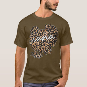 Thanksgiving Nana Leopard Turkey Autumn Fall Famil T-Shirt