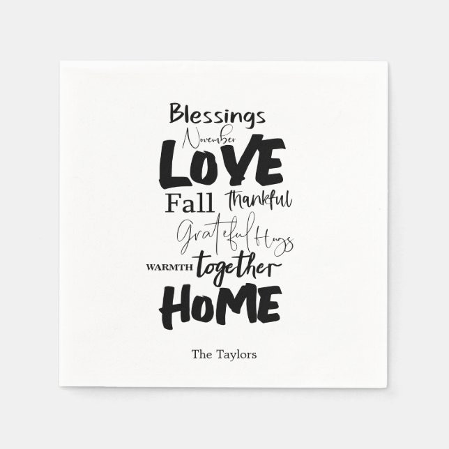 Thanksgiving  Napkins (Front)