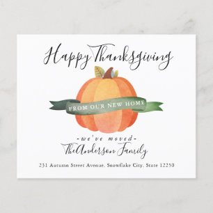 Thanksgiving New Home Pumpkin Moving Announcement