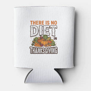 Thanksgiving No Diet Vintage Vegetable Holiday Des Can Cooler