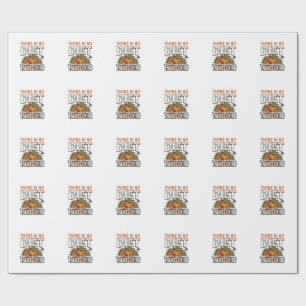 Thanksgiving No Diet Vintage Vegetable Holiday Des Wrapping Paper