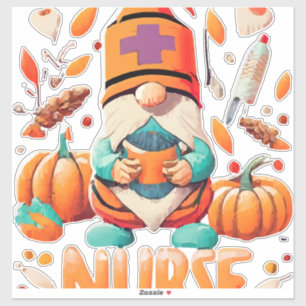 Thanksgiving Nurse Gnomes Fall Scrub