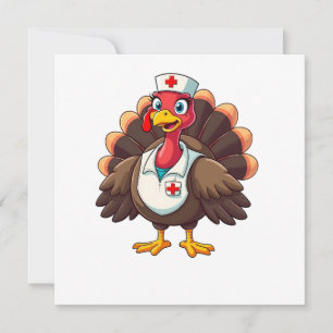 Thanksgiving Nursing Turkey Hospital Medicine Card