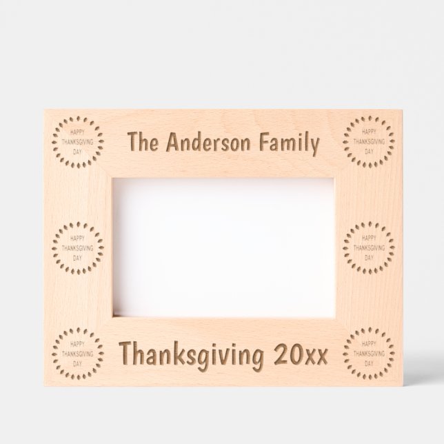 Thanksgiving Oak Leaves Custom Etched Frames (Front)