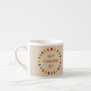 Thanksgiving Oak Leaves Espresso Cup