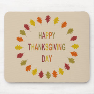 Thanksgiving Oak Leaves Mouse Pad