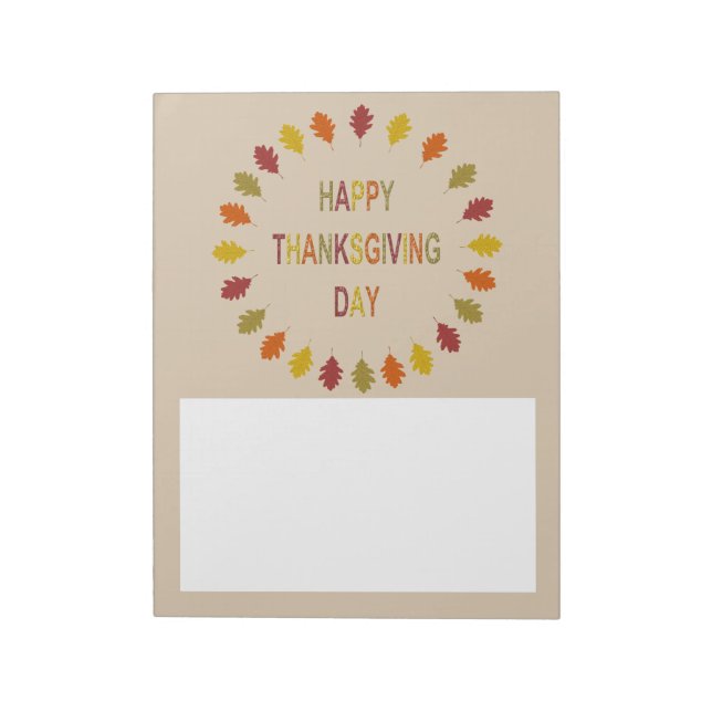 Thanksgiving Oak Leaves Notepad (Rotated)