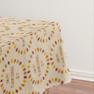 Thanksgiving Oak Leaves Patterned Tablecloth