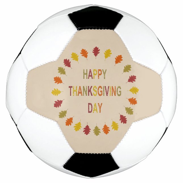Thanksgiving Oak Leaves Soccer Ball (Front)
