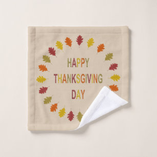 Thanksgiving Oak Leaves Wash Cloth