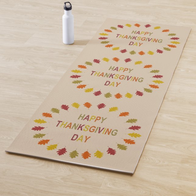 Thanksgiving Oak Leaves Yoga Mat (In Situ)