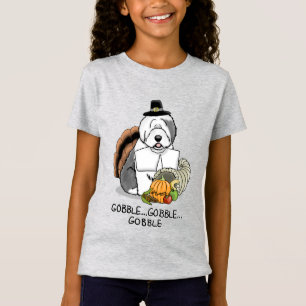 Thanksgiving Old English Sheepdog (Grey 1) T-Shirt