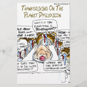 Thanksgiving On Dyslexicon Funny Stationery