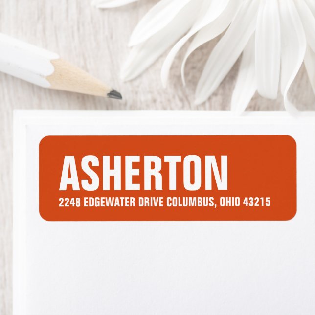 Thanksgiving orange modern return address (Insitu)