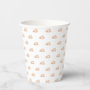 Thanksgiving orange turkey cute pattern funny paper cups