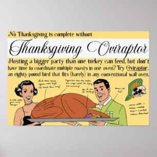 Thanksgiving Oviraptor Poster
