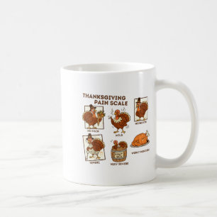 Thanksgiving Pain Scale Turkey Funny Nurse Medical Coffee Mug