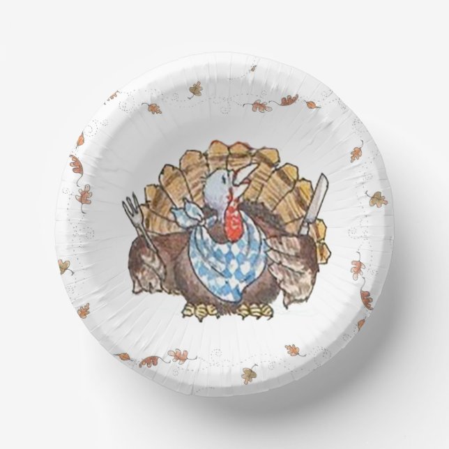 Thanksgiving Paper Bowls Plate (Front)