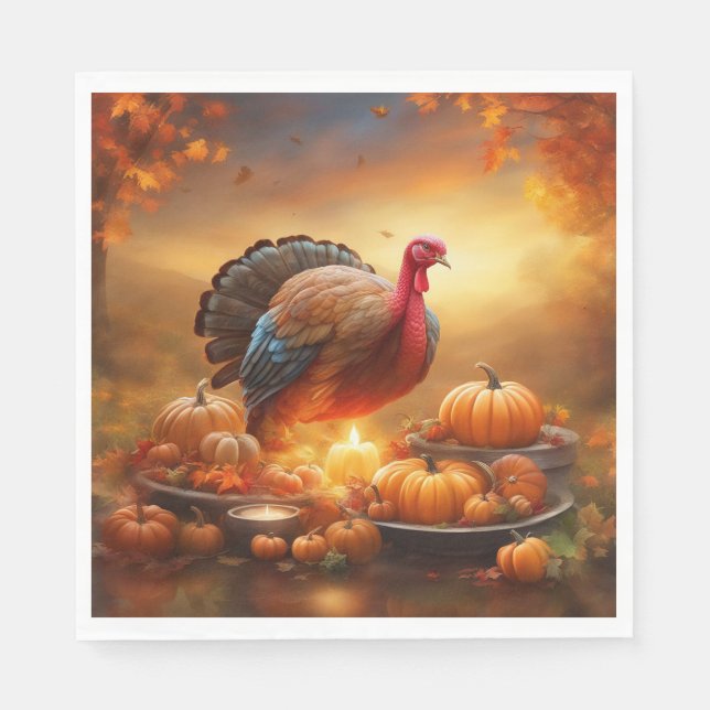 Thanksgiving Paper Napkins  (Front)