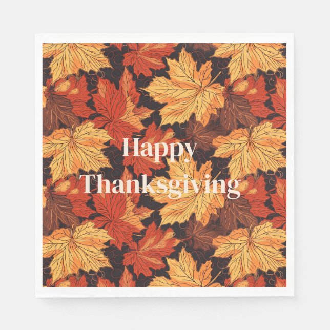 Thanksgiving Paper Napkins  (Front)
