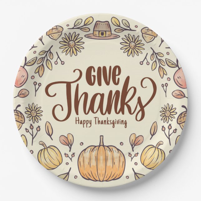 Thanksgiving Paper Plate (Front)