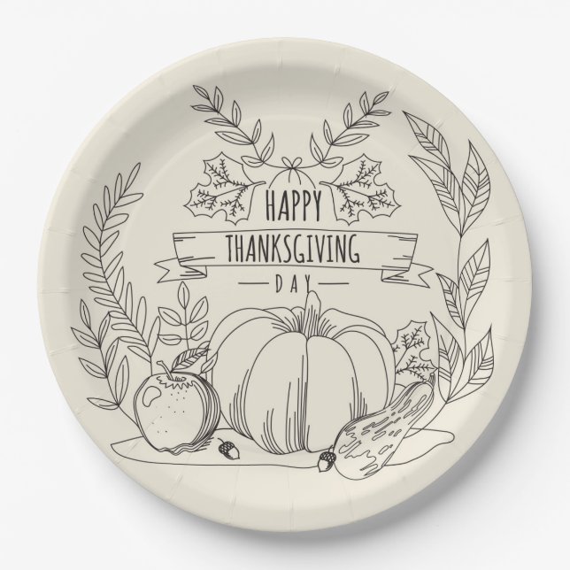 Thanksgiving Paper Plate (Front)