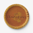 Thanksgiving Paper Plates With Pumpkin Pie