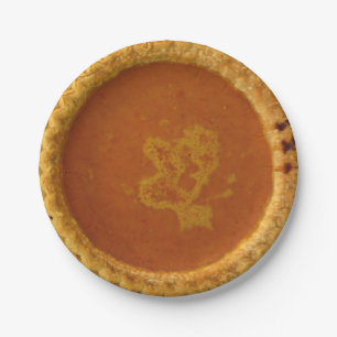 Thanksgiving Paper Plates With Pumpkin Pie