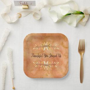 Thanksgiving Party Autumn Colour Leaves Paper Plate