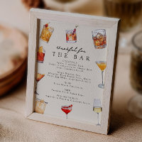 Thanksgiving Party Bar Menu Sign