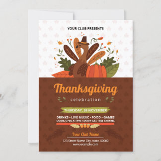 Thanksgiving Party Flyer template