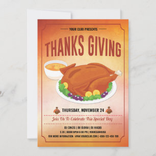 Thanksgiving Party Invitation Template