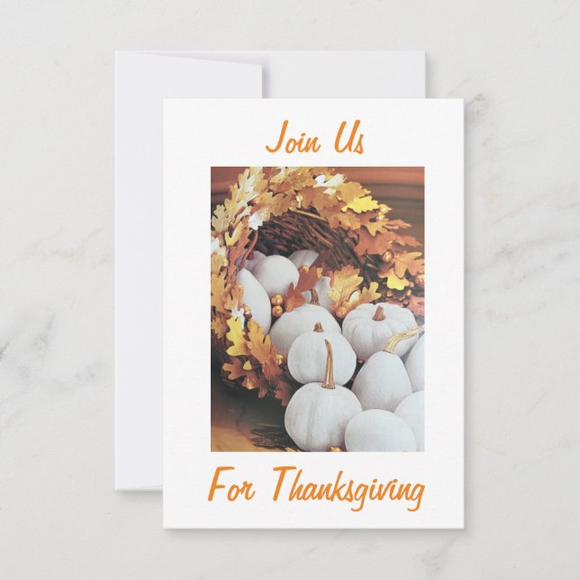 **THANKSGIVING PARTY OR DINNER** INVITATION (Front)