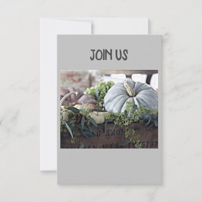 **THANKSGIVING PARTY OR DINNER** INVITATION (Front)