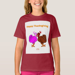 Thanksgiving Passion Girls Maroon Basic T Shirt