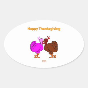 Thanksgiving Passion Oval Sticker