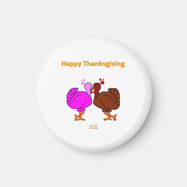 Thanksgiving Passion Round Magnet (Front)