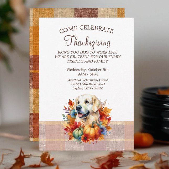 Thanksgiving Pet Lover Business Invitation (Creator Uploaded)