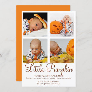 Thanksgiving Photo Birth Announcement