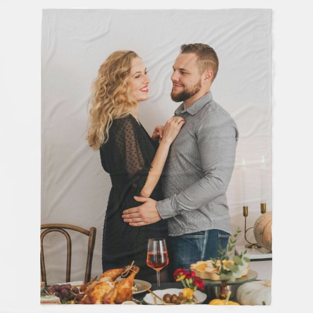 Thanksgiving photo  fleece blanket (Front)