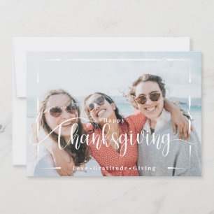 Thanksgiving Photo Minimalist Holiday Card