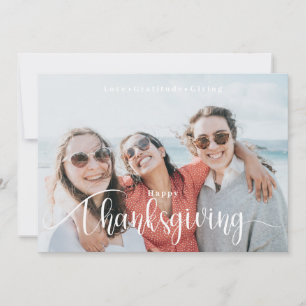 Thanksgiving Photo Minimalist Holiday Card