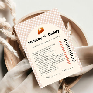 Thanksgiving pie baby trait baby shower game Card