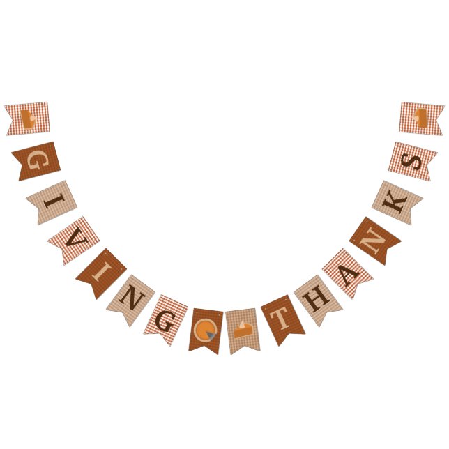 Thanksgiving Pie Dinner Party Bunting Banner (All)